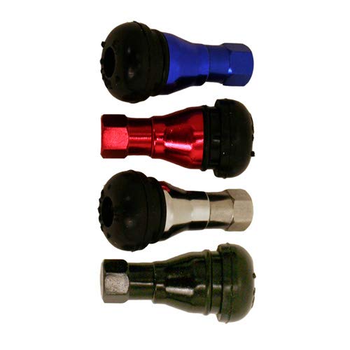 Pit Posse PP3199BK Anodized Black ATV Tire Air Valve Stem Caps - Durable Wheel Accessories for Off-Road Vehicles & Motorcycles