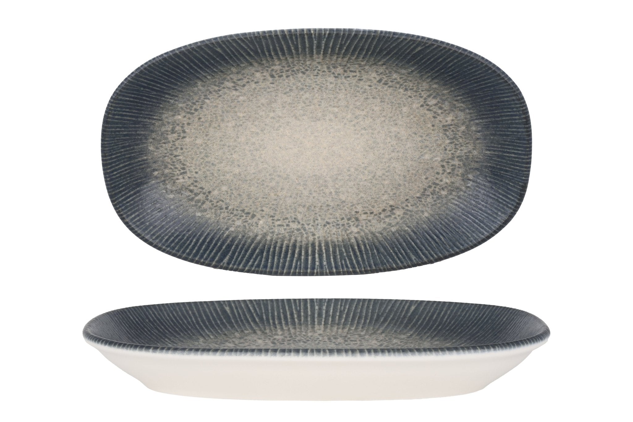 Premium Arctic Service Plate 24x14 cm - Durable Porcelain Dinner Plate for Restaurants, Catering & Home Use - Elegant Serving Dish for Appetizers, Desserts & Party Platters