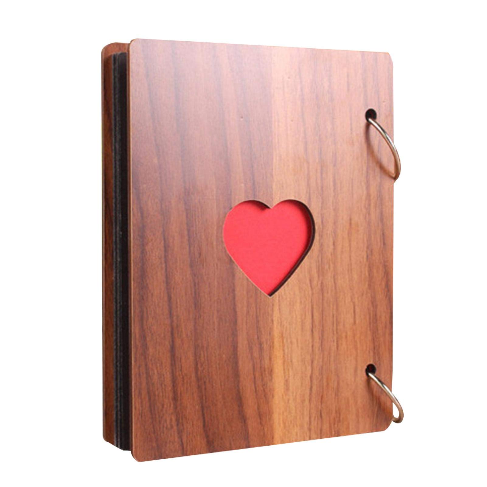 Wooden Scrapbook Album - DIY Memory Book with 30 Black Pages | Perfect for Christmas, Valentine's, Anniversary, Mother's Day & Birthday Gifts | Great for Photo Preservation, Guest Books, and Creative Journaling