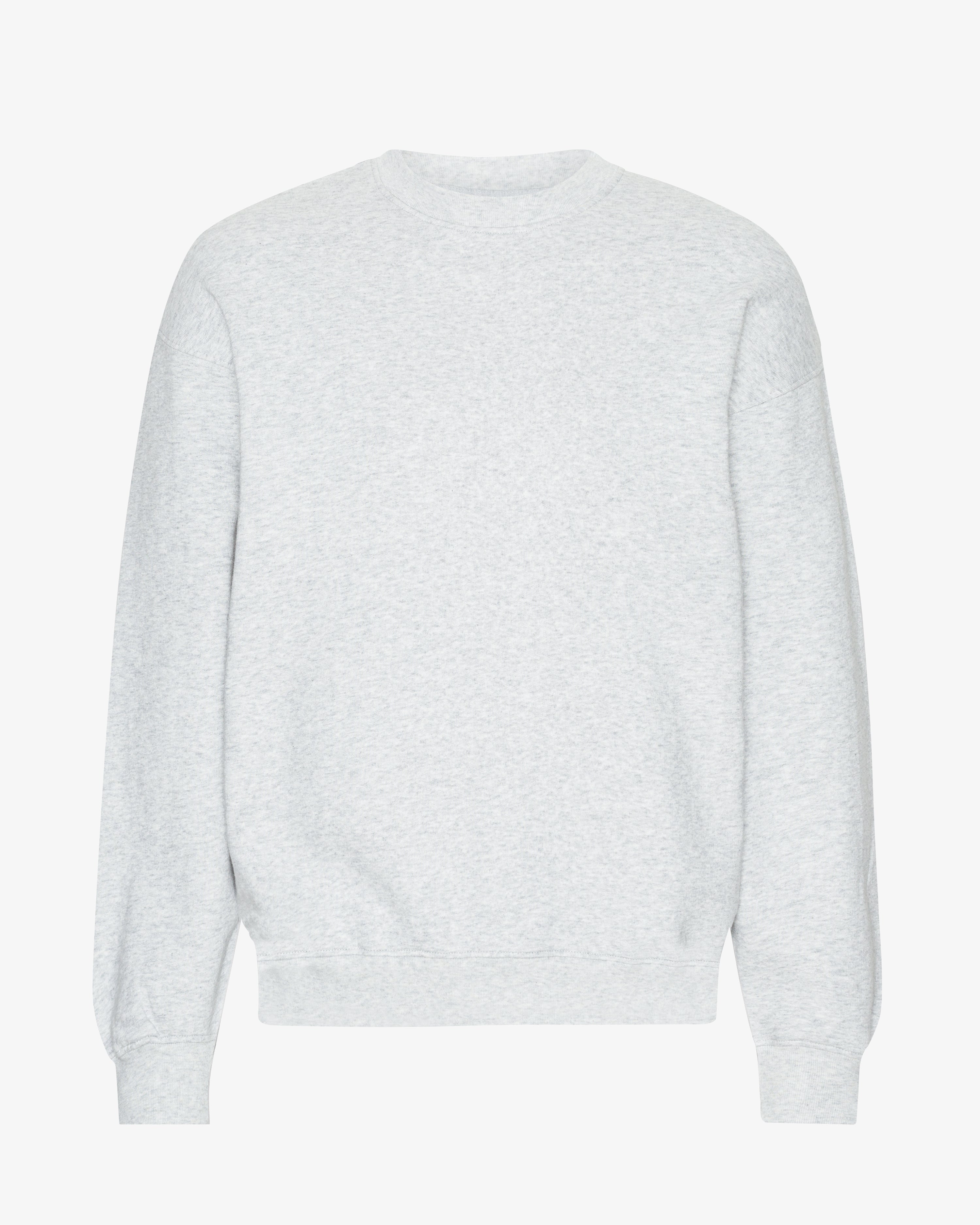 Organic Oversized Crewneck Sweatshirt - Soft Snow Melange Pullover for Women & Men - Cozy Winter Loungewear & Casual Streetwear