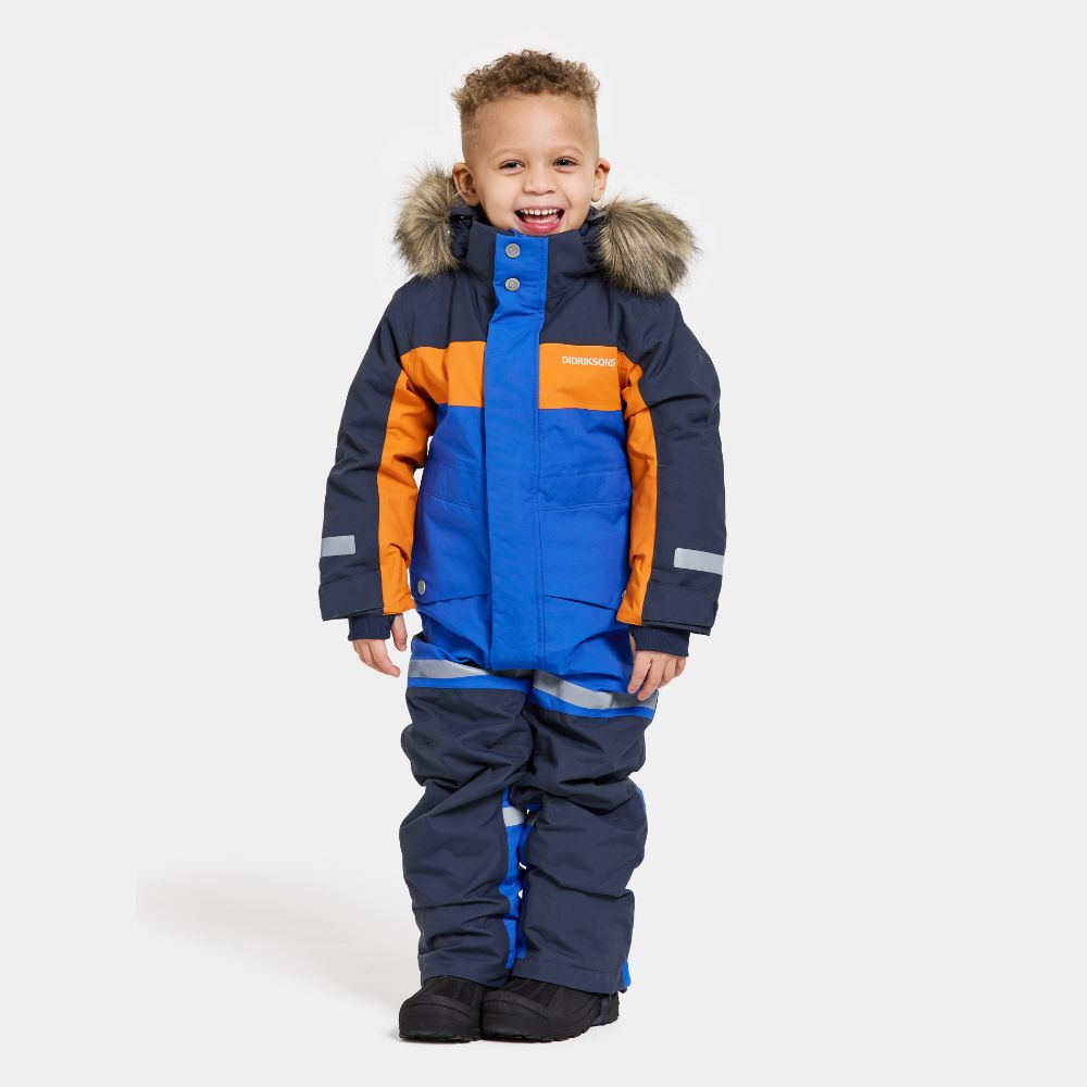 Didriksons Bjarven III Kids Snowsuit - Waterproof Winter Jacket & Pants Set for Boys & Girls, Caribbean Blue - Perfect for Snow Play, Skiing & Outdoor Winter Activities
