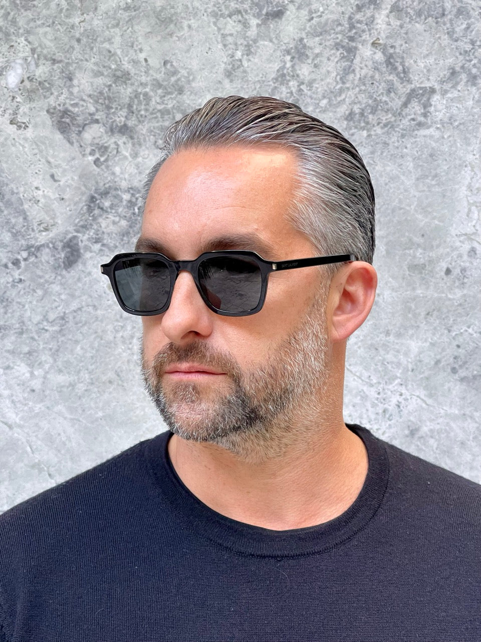 Saint Laurent SL 715 Slim 001 Black Sunglasses for Men & Women - Luxury Designer Shades for Fashion, Travel & Outdoor Activities