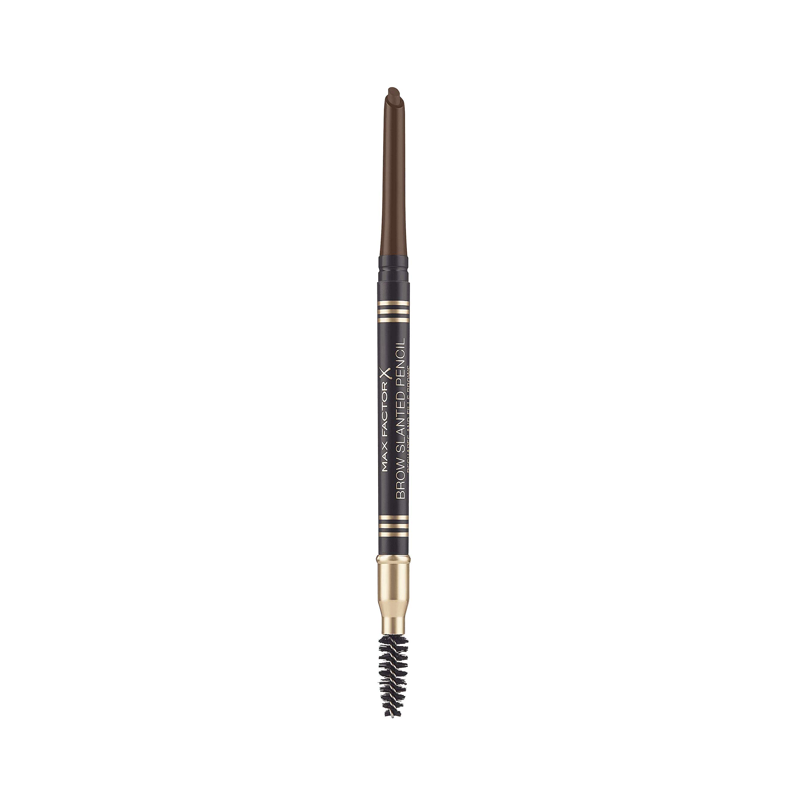 MAX FACTOR Brow Slanted Pencil - Chocolate 004 (5g) | Waterproof Eyebrow Pencil for Natural Looking Brows | Perfect for Everyday Makeup & Professional Use