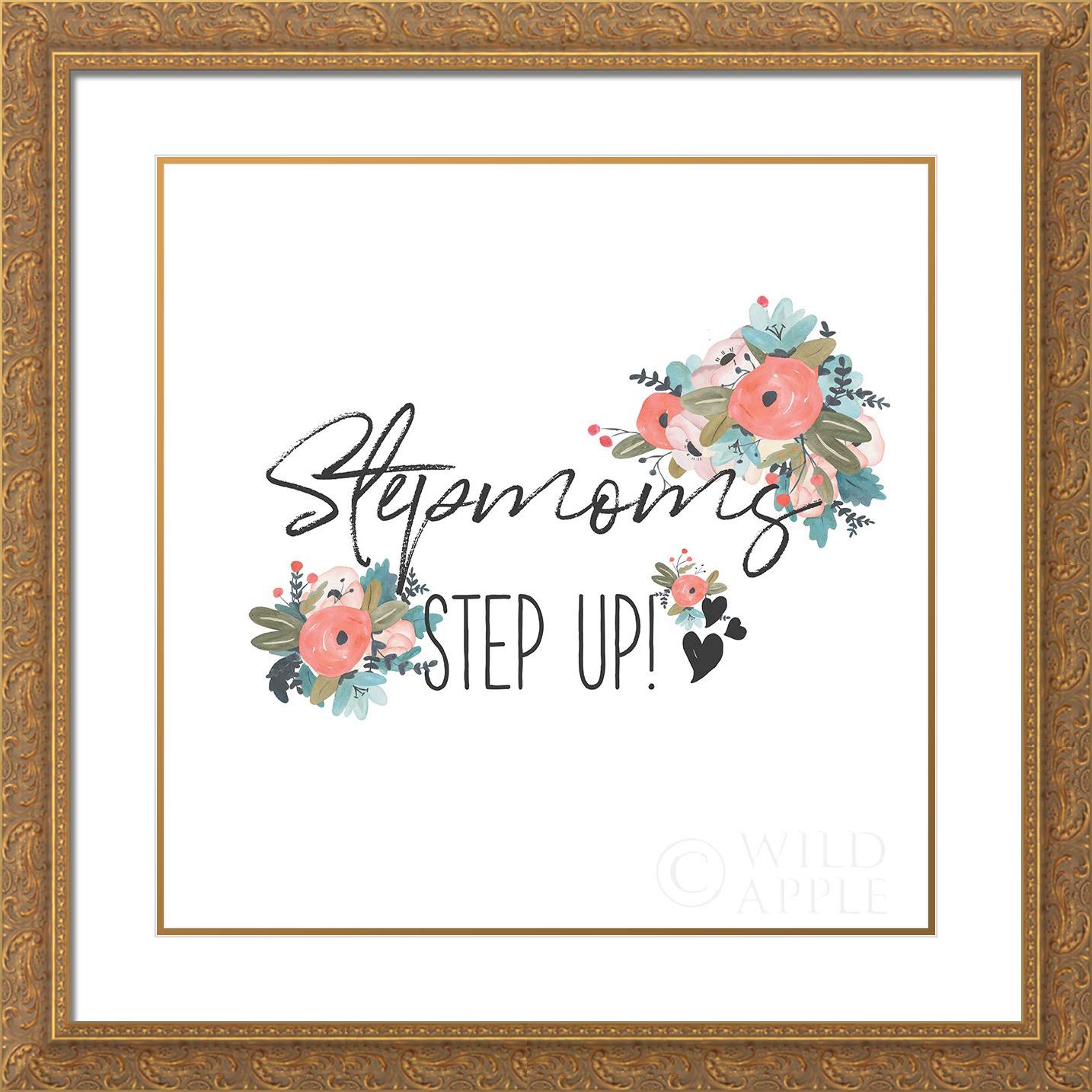 15x15 Gold Ornate Framed Wild Apple Art Print - Harriet Floral Stepmom Inspiration II | Double Matted Museum Quality Wall Decor | Perfect for Living Room, Bedroom & Office Wall Art