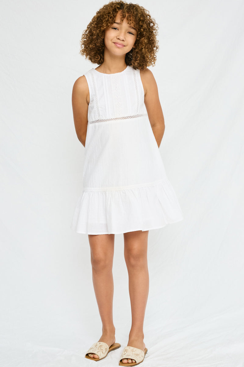 Elegant Lace Ruffle Tank Dress for Women - Summer Flowy Boho Chic Dress - Perfect for Beach, Party & Casual Wear
