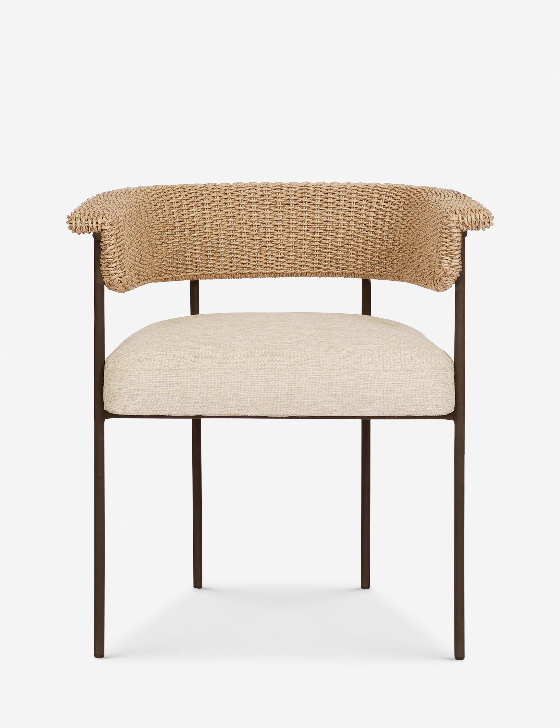 Arija Modern Indoor Outdoor Dining Chair - Weather-Resistant Patio Furniture for Garden, Poolside, and Restaurant Use