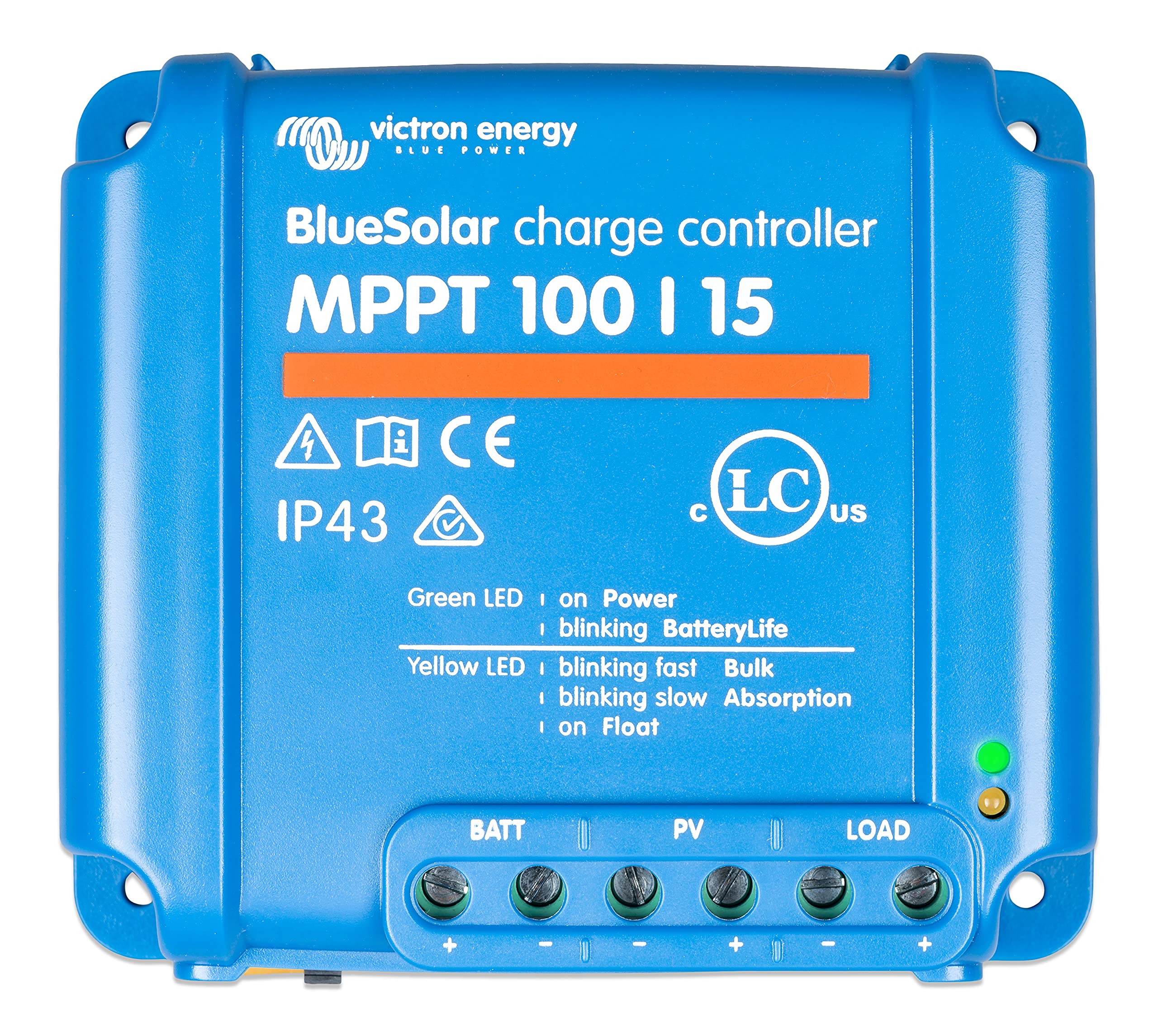 Victron Energy BlueSolar MPPT 100V 15A Solar Charge Controller for 12V/24V Systems - Perfect for Off-Grid Solar Panels, RVs, Boats & Home Battery Charging