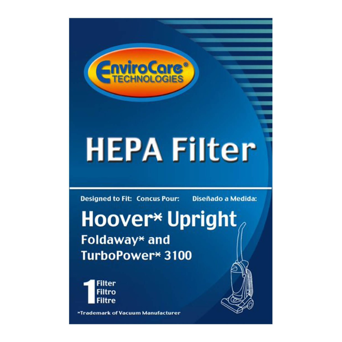 EnviroCare HEPA Filter Replacement for Hoover Upright, Foldaway & TurboPower 3100 Vacuums | F924 | Improves Air Quality & Allergen Reduction for Home Cleaning