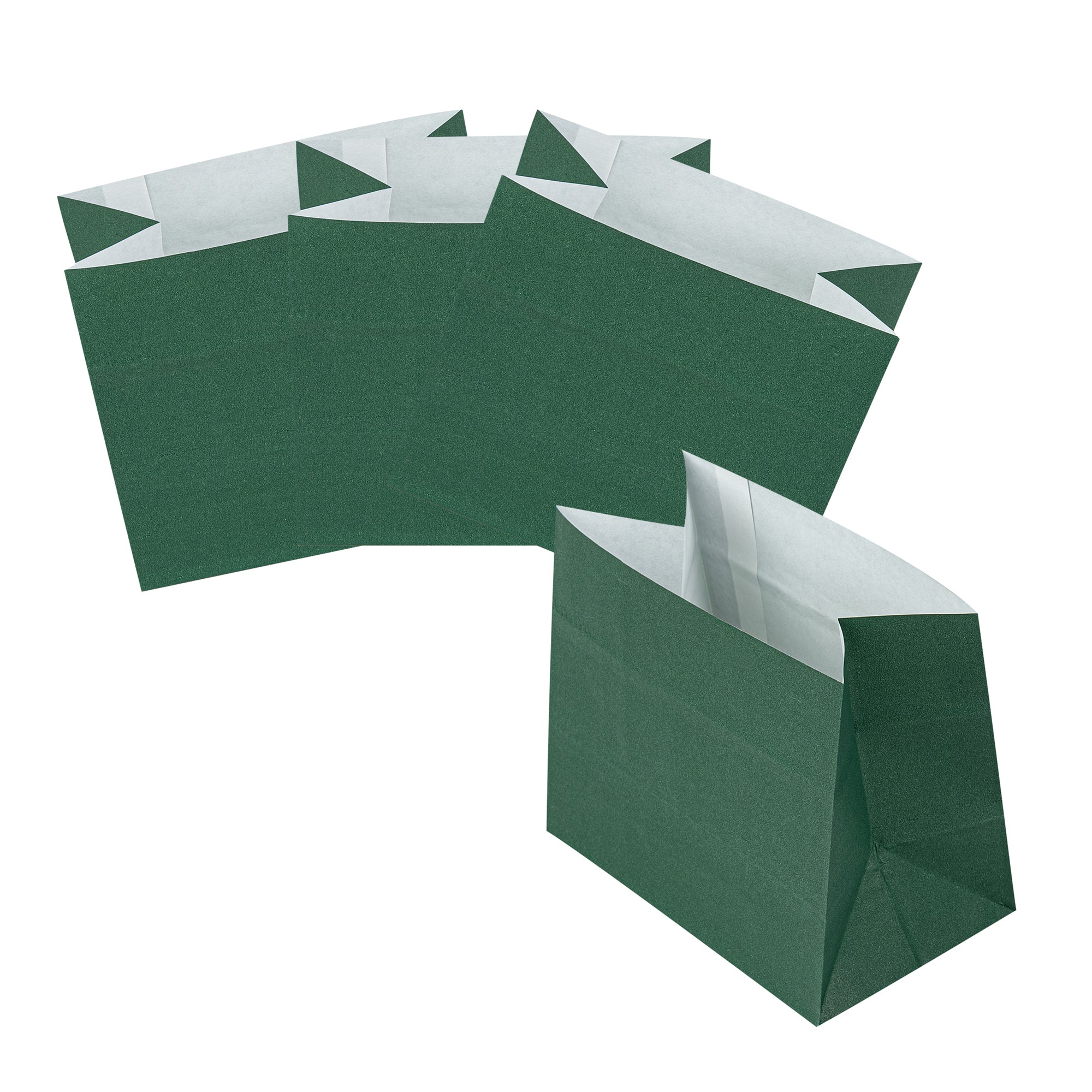 Eco-Friendly Forest Green Paper Snack Bags - 4.25