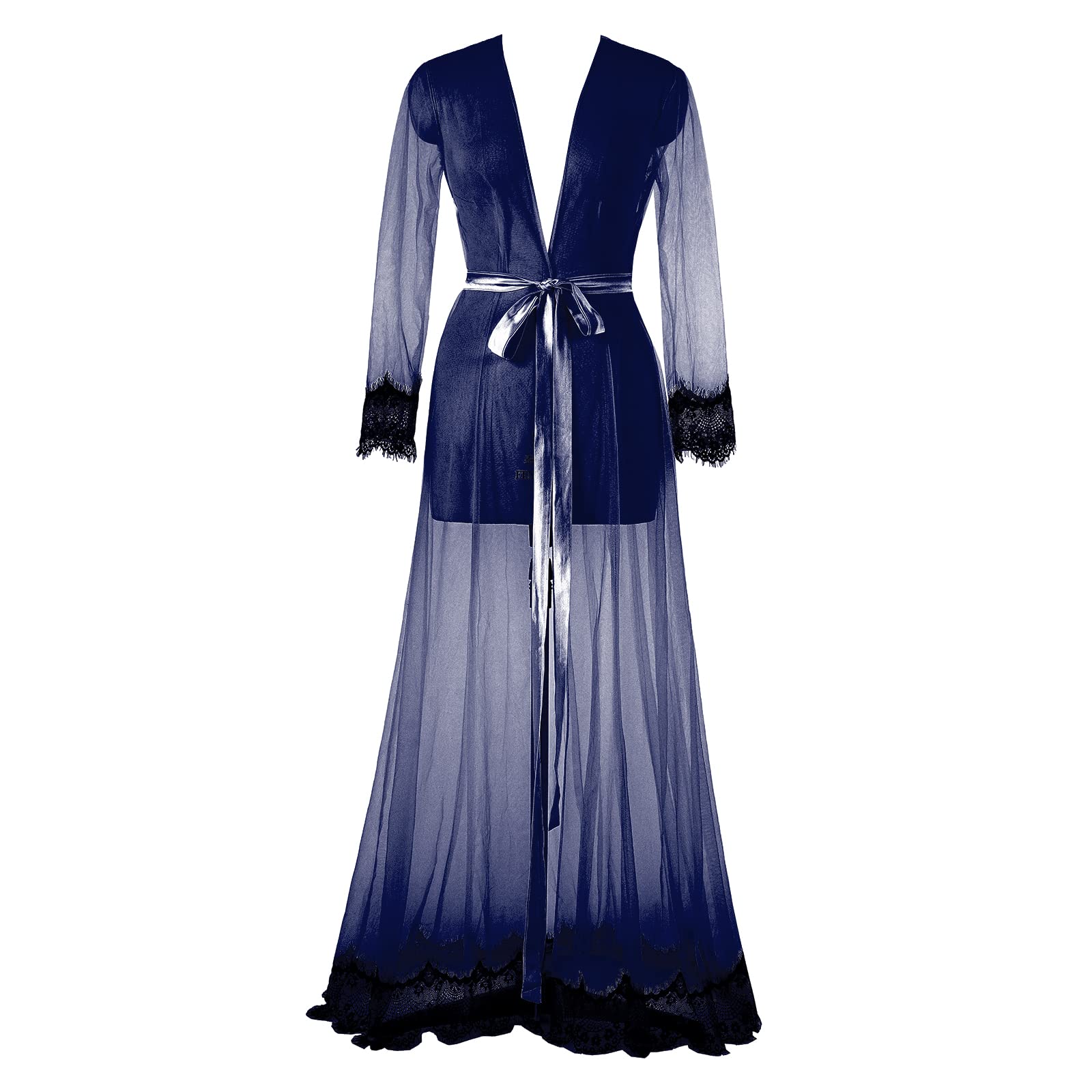 Luxury Women's Tulle Lace Robe - Maternity Photoshoot & Bridal Boudoir Lingerie - Soft Bathrobe for Spa, Honeymoon & Special Occasions