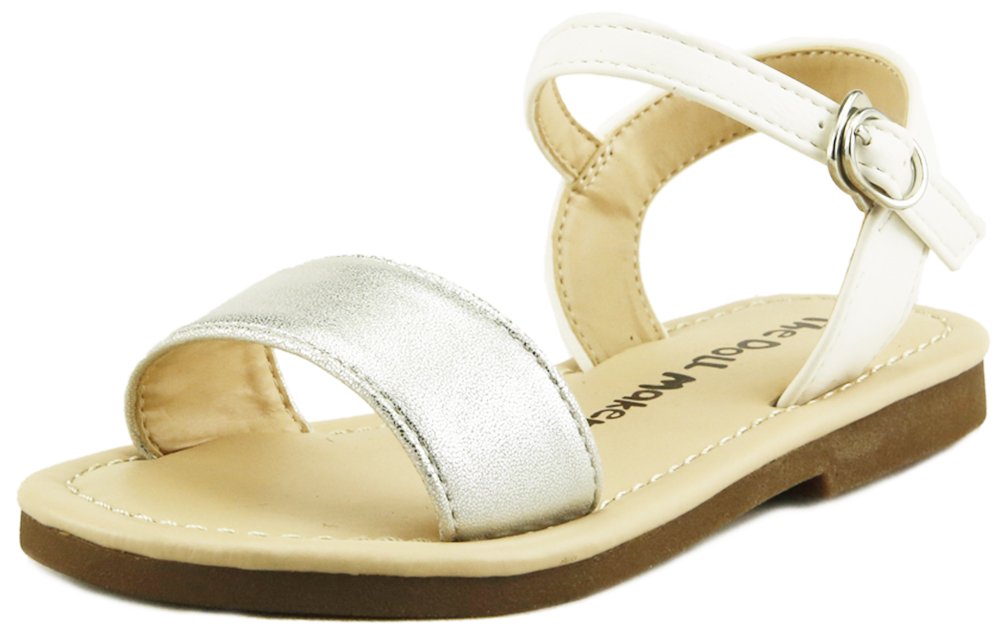 The Doll Maker Women's Open Toe Flat Sandals - Comfortable Summer Beach Shoes for Walking, Travel & Casual Outfits