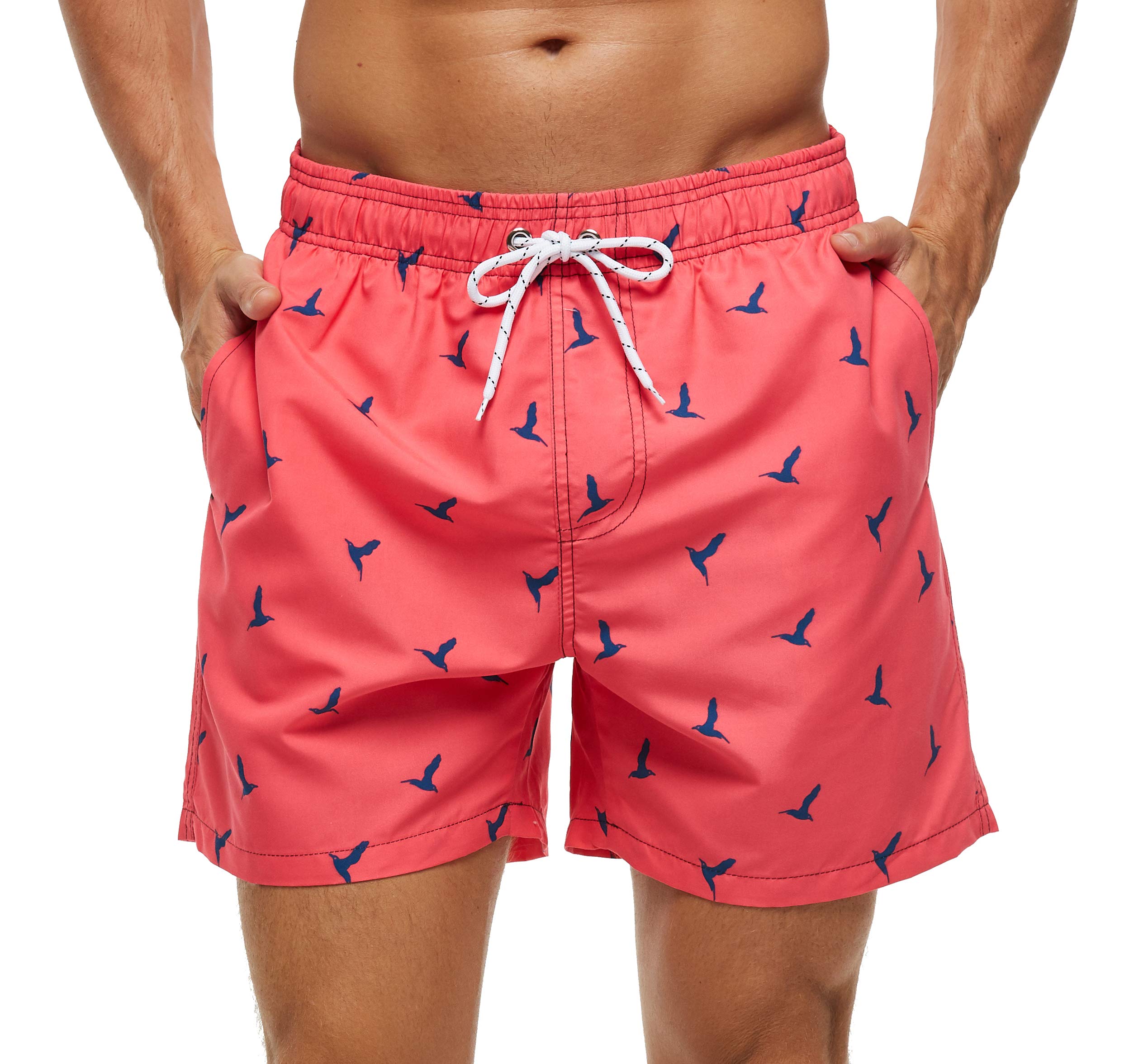 **SILKWORLD Men's Quick Dry Swim Trunks with Pockets - Lightweight & Comfortable Beach Shorts for Swimming, Surfing & Vacation**