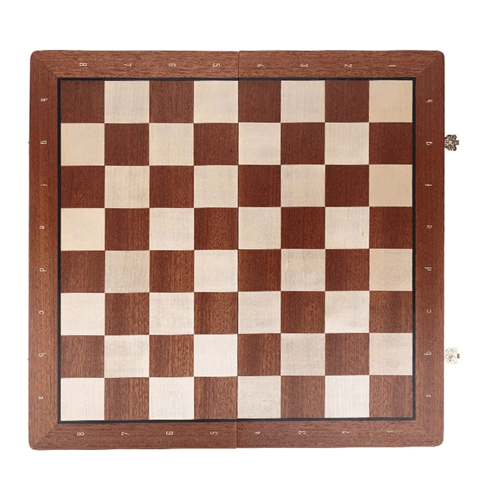 Premium Folding Wooden Chess Set with Storage Slots - 40CM Ebony Travel Chess Board & Pieces - Portable 2-Size Board Game for Adults & Kids - Perfect for Travel, Camping, and Family Game Nights
