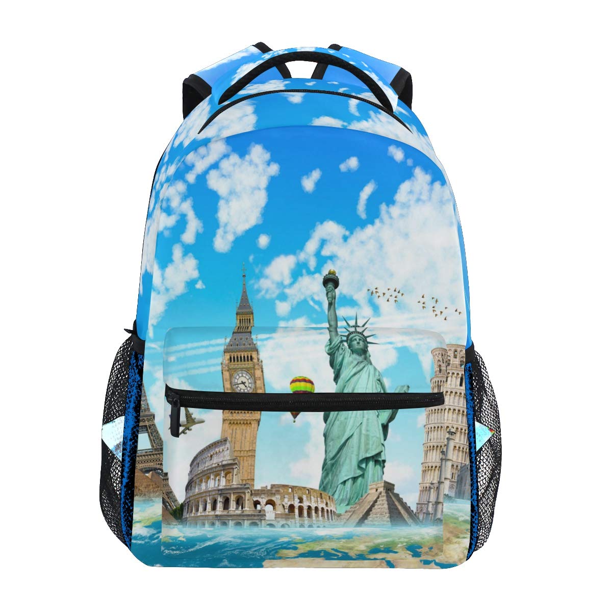 Famous Landmarks Backpacks - Stylish Travel Laptop Daypack for School, Work & Outdoor Adventures - Durable Backpack for Teens, Men & Women - Perfect for Commuting, Hiking & Daily Use