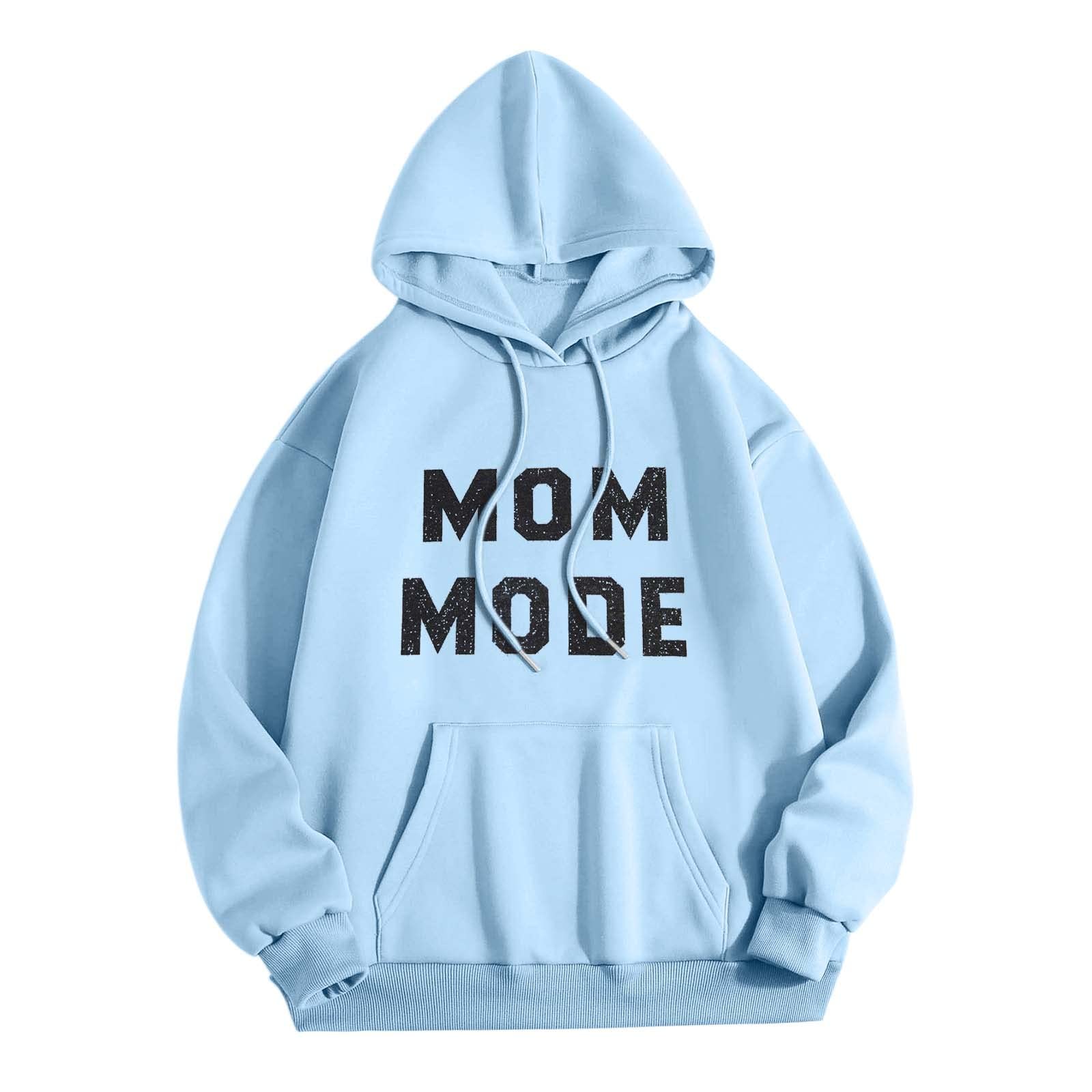 Women's Hooded Print Sweatshirt - Long Sleeve Round Neck Pullover Top for Ladies | Casual Wear, Gym, Yoga & Street Fashion