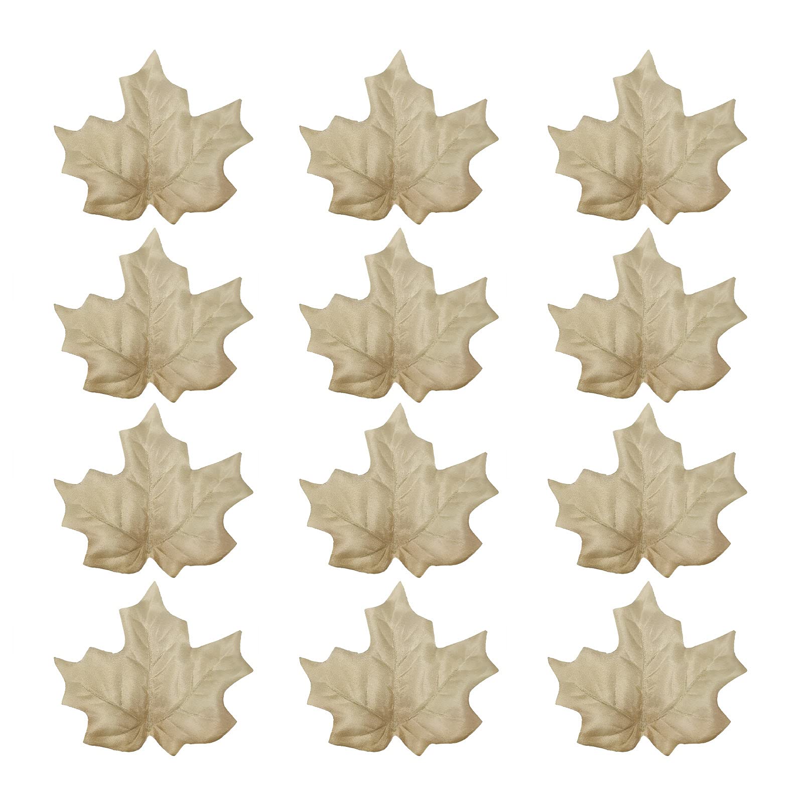 12pcs Artificial Maple Leaves - Realistic Fabric Fall Decor for Home, Party, Wedding & Seasonal Displays - DIY Autumn Wreath, Table Centerpiece & Wall Decoration