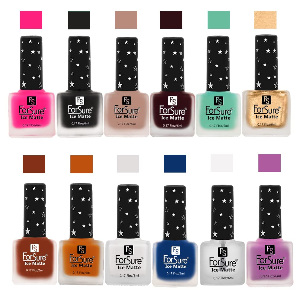 ForSure® Long Lasting Nail Polish Set - 12 Vibrant Colors (6ml Each) | Chip-Resistant, Quick-Drying Nail Enamel | Perfect for Salon, Home Manicures & Gift Giving