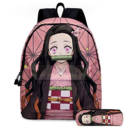 YUESUO Anime Backpack for School & College Students - 15.6 Inch Laptop Bookbag with Multiple Pockets - Perfect for Daily Use, Travel & Cosplay (23)