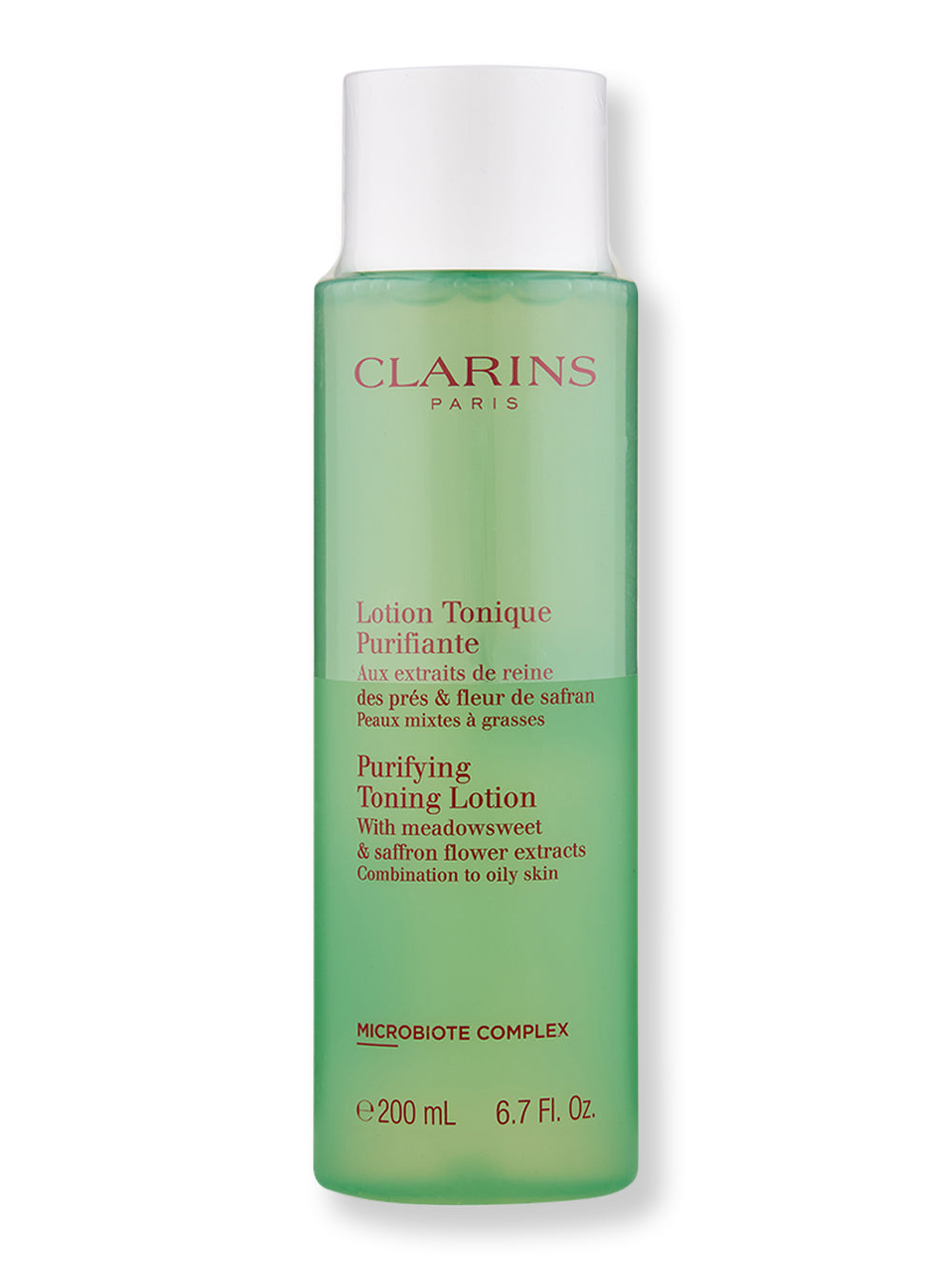 Clarins Purifying Toning Lotion with Meadowsweet - Alcohol-Free Facial Toner for Oily & Acne-Prone Skin | Hydrates & Refines Pores | Perfect for Daily Skincare Routine & Post-Cleansing Use