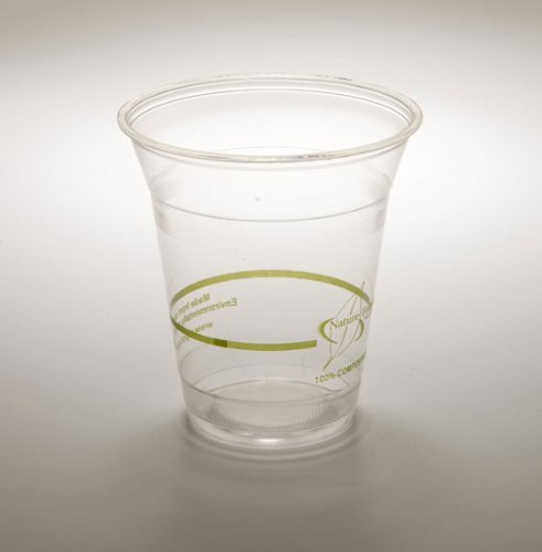 12 oz. Biodegradable PLA Cold Drink Cups - Eco-Friendly Corn Plastic Compostable Cups (Pack of 500) - Perfect for Parties, Restaurants & Sustainable Events