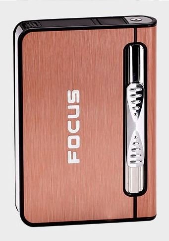 Pink Cigarette Case Dispenser with Butane Jet Torch Lighter - Holds 10 Cigarettes | Compact & Portable for Travel, Outdoor, and Everyday Use