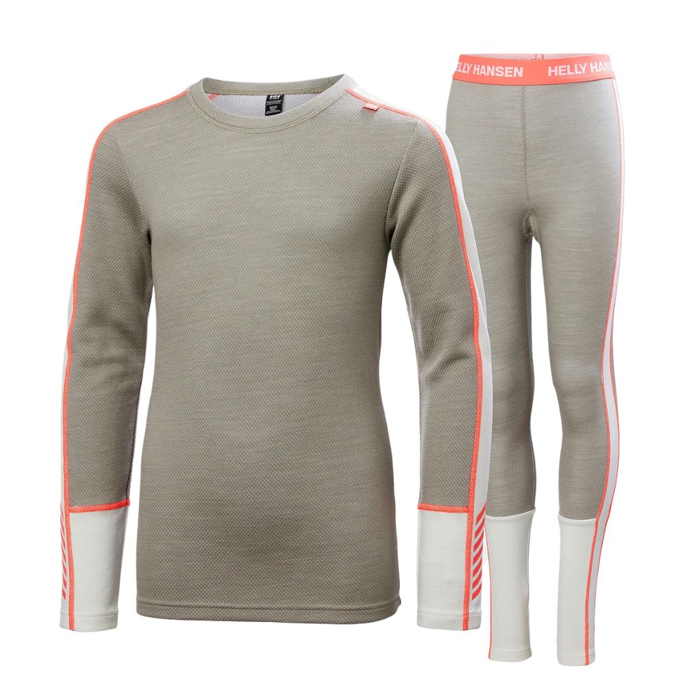 Helly Hansen Junior LIFA Merino Midweight Thermal Base Layer Set for Kids (15-16 Years) - Warm Winter Underwear for Skiing, Snowboarding & Outdoor Activities - Terrazzo Pattern