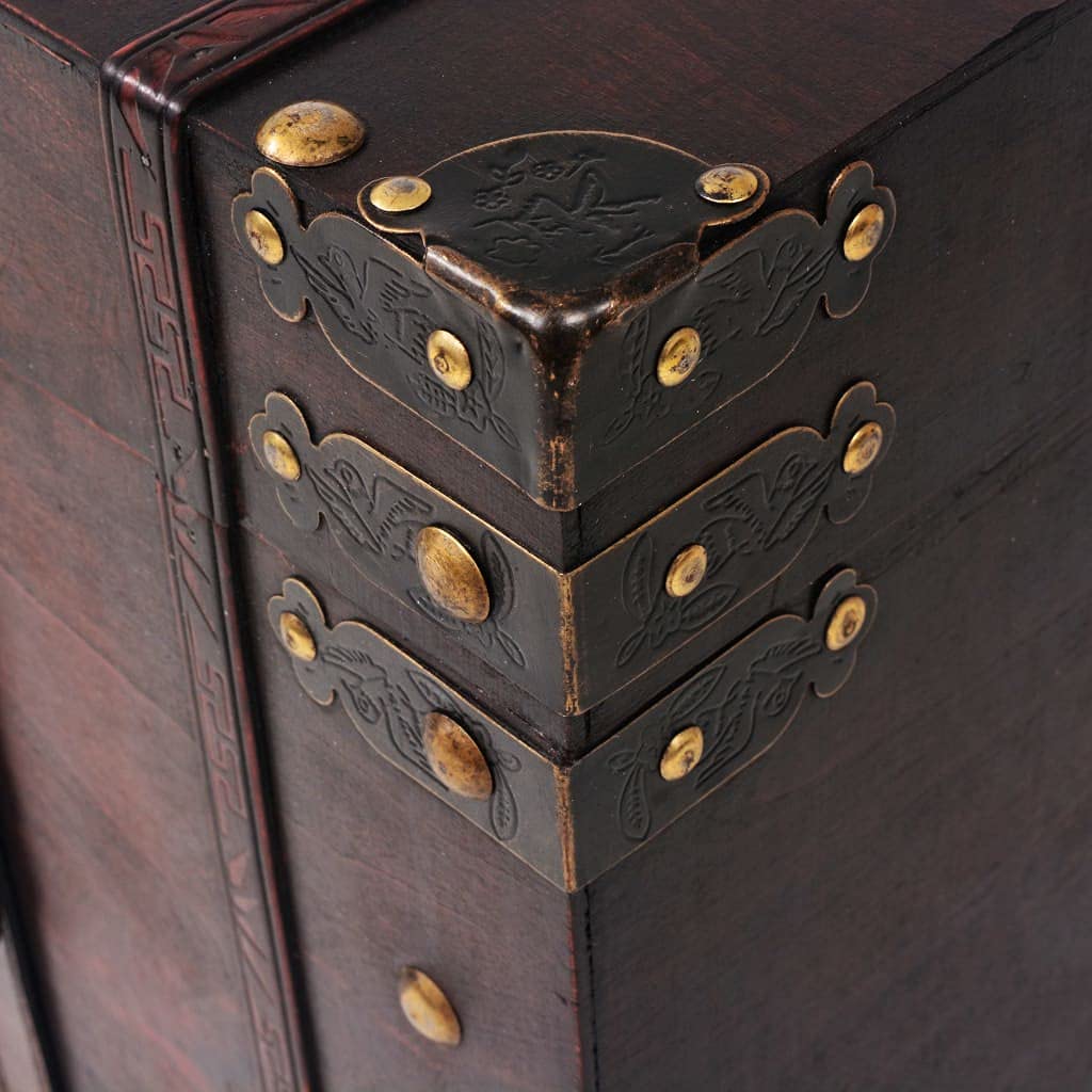 GOTOTOP Treasure Chest Storage Box - Chipboard Jewelry & Book Organizer with Side Handles - Perfect for Home Decor, Gift Wrapping & Craft Storage