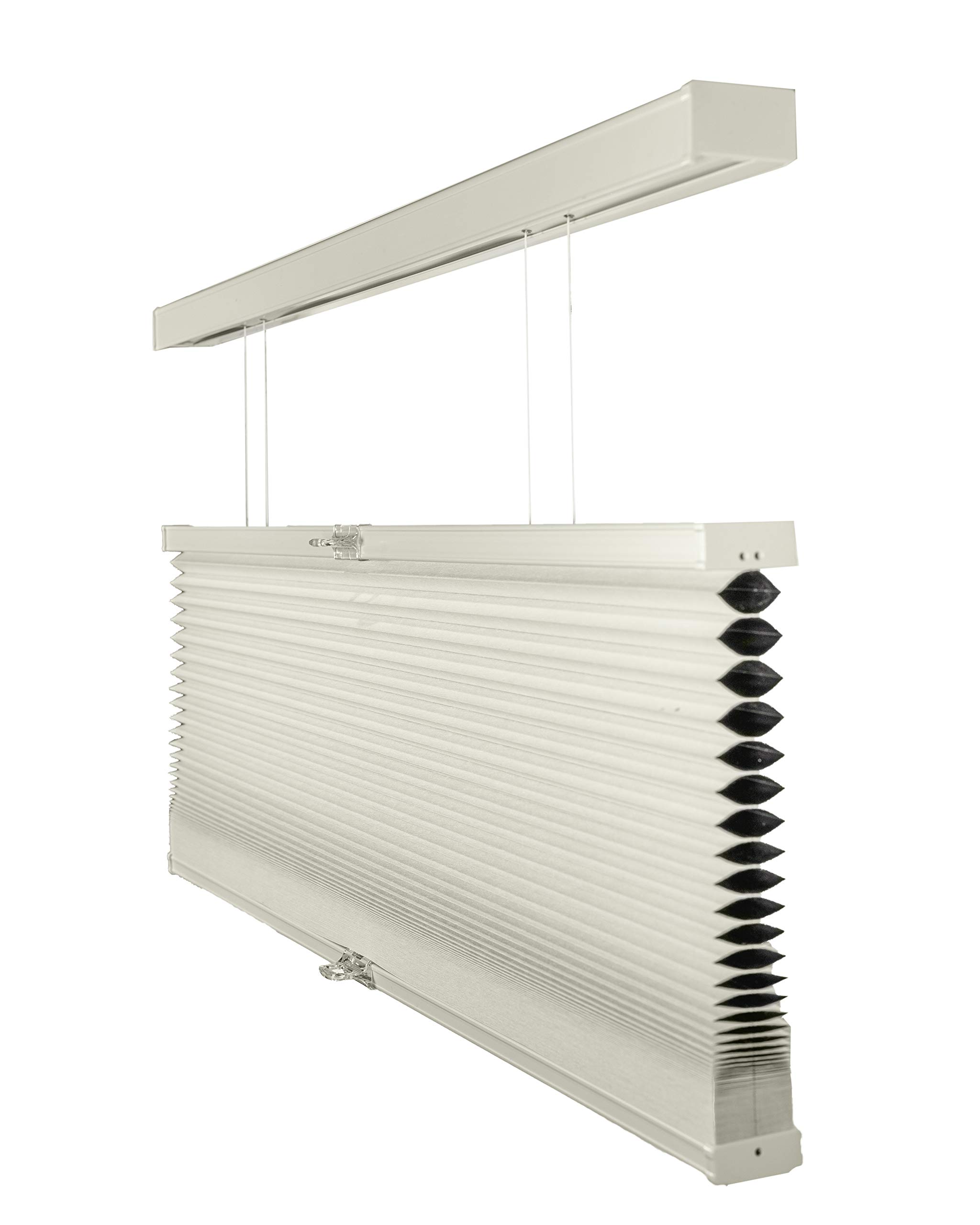 Custom Made Cordless Blackout Cellular Shades - White Dove, Inside Mount 60