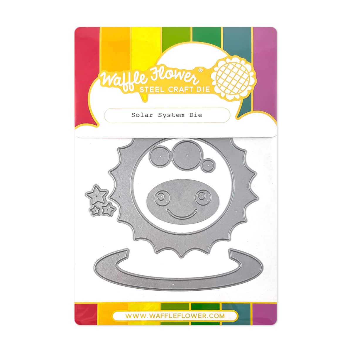 Waffle Flower Solar System Die Set - The Solar System Sentiments by Cardmaker JJ Bolton for Stunning Space-Themed Greeting Cards & Scrapbooking