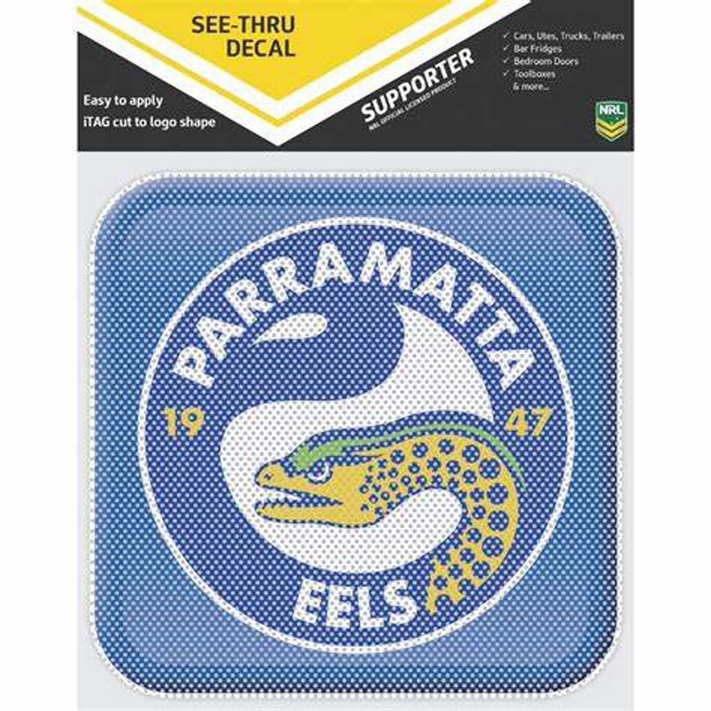 Parramatta Eels See Through Vinyl Decal Sticker - Official Team Logo for Cars, Laptops & Windows | Perfect for Fans & Sports Enthusiasts