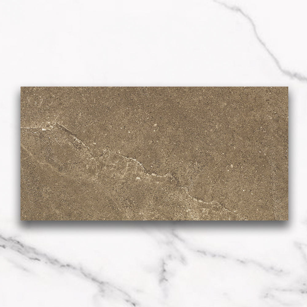 Magione Brown 300X600 Matt Marble Look Porcelain Tile - Premium Matte Finish Ceramic Wall & Floor Tile for Bathroom, Kitchen & Living Room Decoration