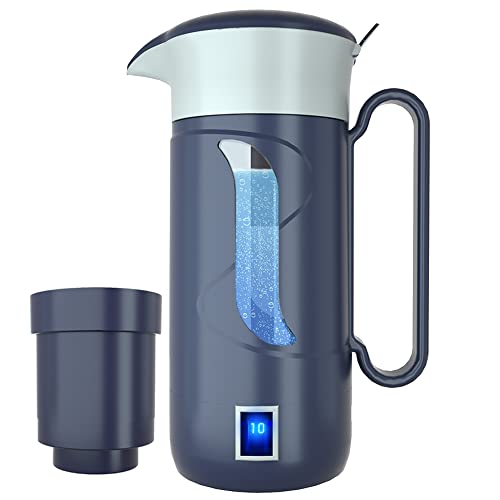 Premium Hydrogen Alkaline Water Generator with SPE & PEM Technology - 800-1200 PPB Hydrogen Rich Water Bottle & Pitcher Ionizer System for Home, Office & Travel Hydration