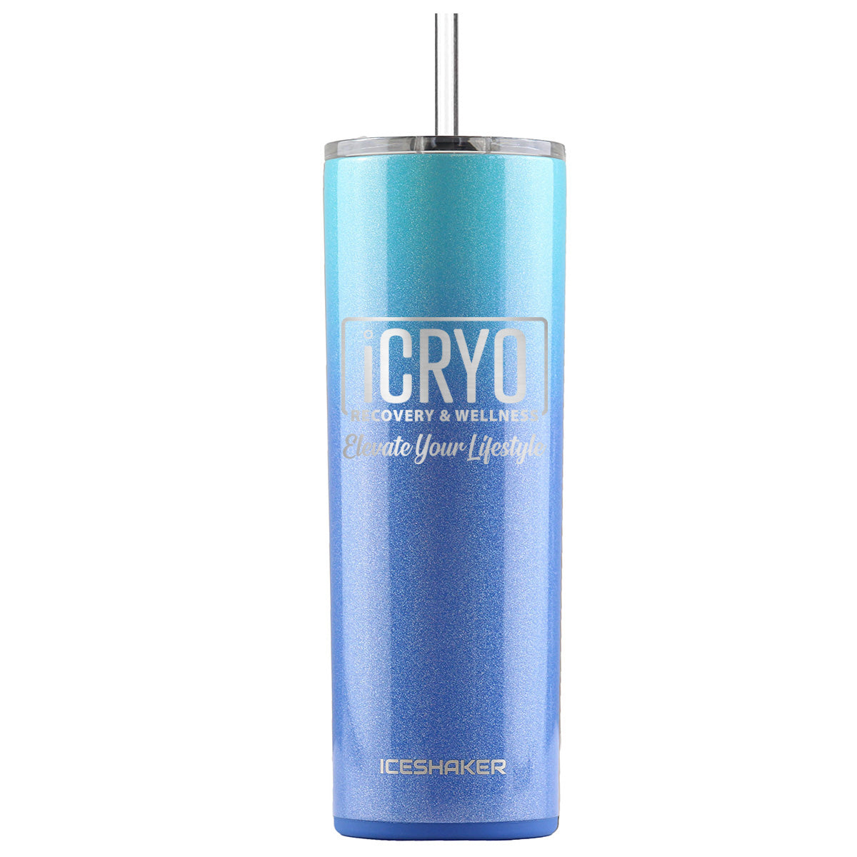 iCRYO Custom 20oz Skinny Tumbler with Straw & Lid - Insulated Stainless Steel Water Bottle for Hot & Cold Drinks - Perfect for Gym, Office, Travel & Outdoor Activities