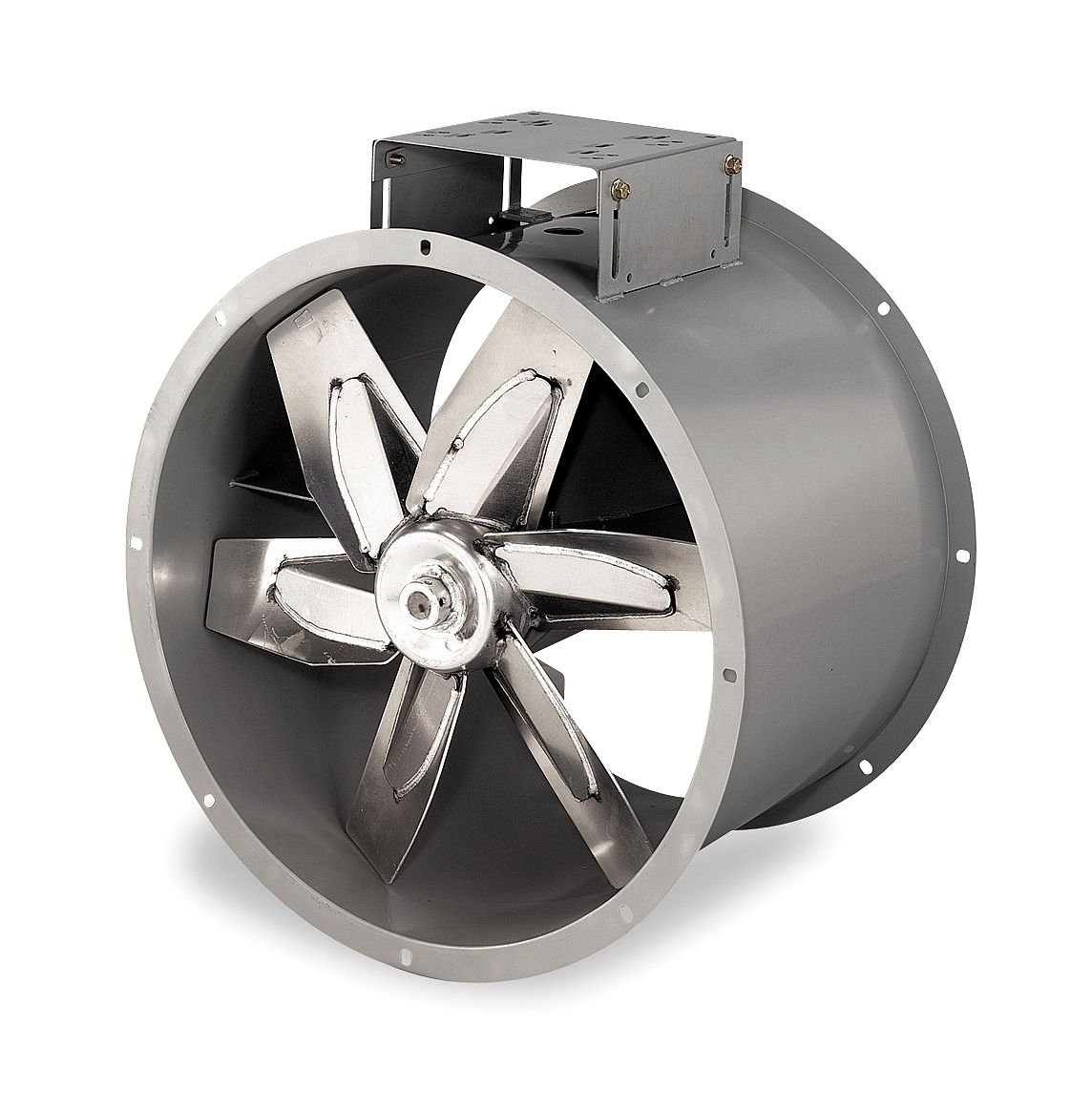 28-11/16 Inch Heavy Duty Tubeaxial Belt Drive Fan - Industrial Ventilation & Cooling Solution for Warehouses, Factories & HVAC Systems