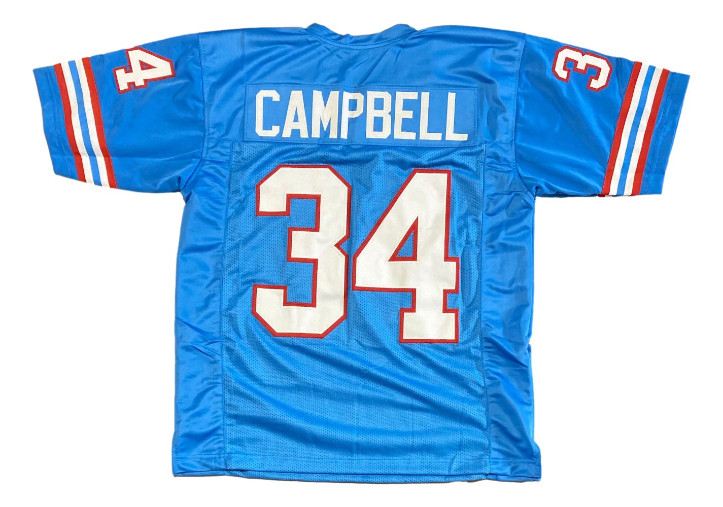 Earl Campbell Houston Oilers Light Blue NFL Football Jersey - Vintage Throwback Jersey for Fans, Collectors & Game Day Outfits