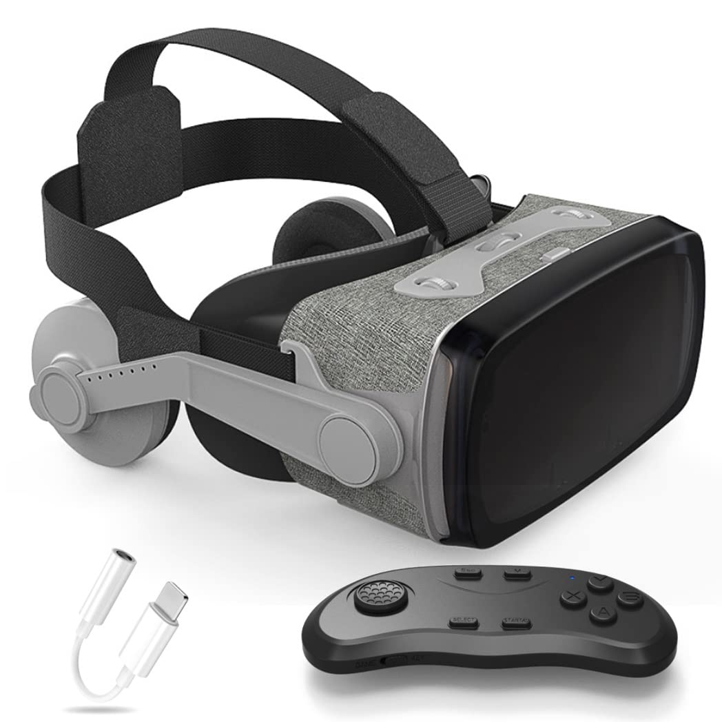 3D VR Headset for iPhone 13 Pro Max/13 Pro/13/12/11 & Samsung Galaxy S21 - Bluetooth Controller Virtual Reality Goggles Compatible with Huawei, Xiaomi Series (Color: Black) - Perfect for Gaming, Movies & Virtual Tours