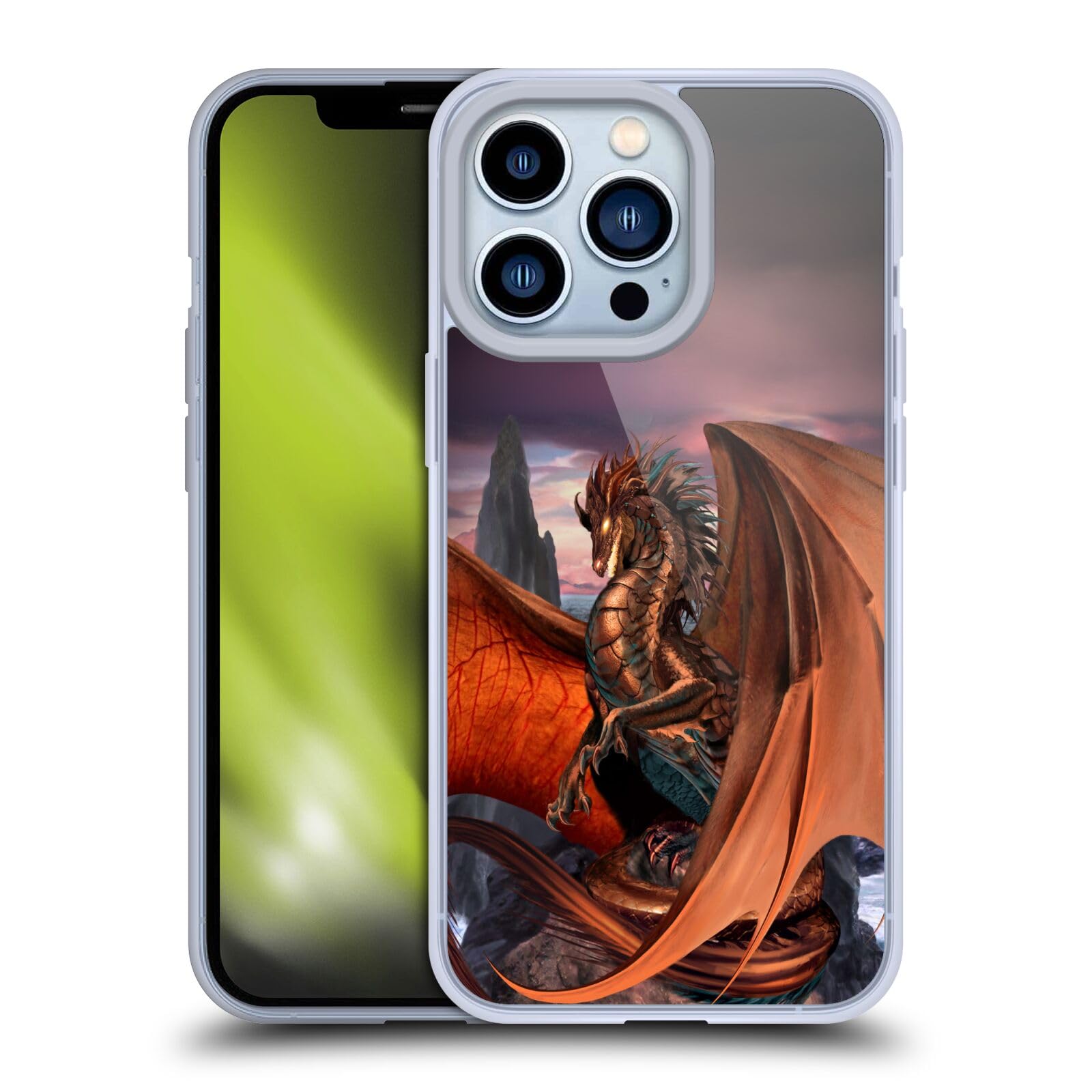 Officially Licensed Ruth Thompson Coppervein Dragons Soft Gel Case for Apple iPhone 13 Pro - Durable Protective Phone Cover with Unique Art Design, Perfect for Daily Use, Travel, and Gift Giving