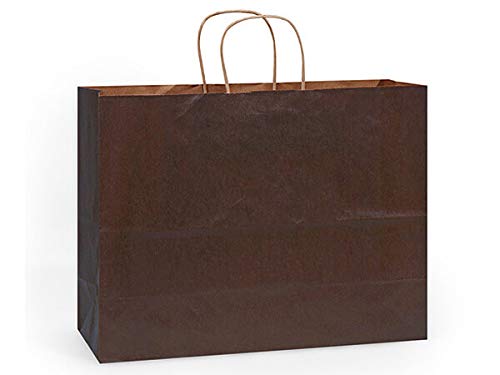 100% Recycled Kraft Tint Bags - Eco-Friendly Bulk Shopping Bags 16x6x12 Inches (250 Pack) - Perfect for Chocolate Wrapping, Retail Packaging & Gift Bags