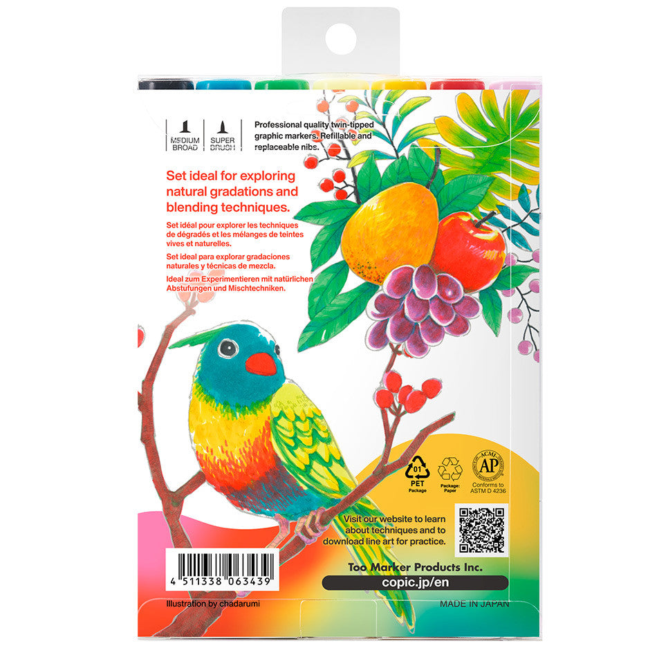 Copic Vibrant Tones Trial Set 6+1 Limited Edition Markers - Premium Alcohol-Based Art Markers for Artists, Illustrators & Designers - Perfect for Sketching, Manga, Comic Art & Professional Illustration