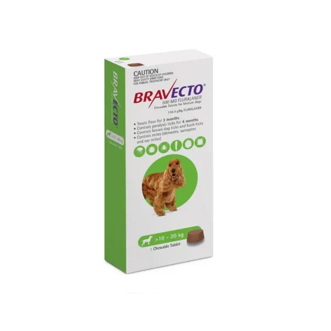 BRAVECTO Chewable Flea & Tick Treatment for Dogs (10KG & 20KG) - Long-Lasting Protection for Large & Extra Large Breeds | Perfect for Outdoor Adventures & Home Use