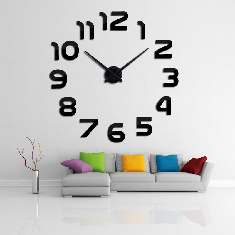 2016 New 3D DIY Acrylic Mirror Wall Clock - Quartz Silent Non-Ticking Home Decor for Living Room, Bedroom, Office - Free Shipping