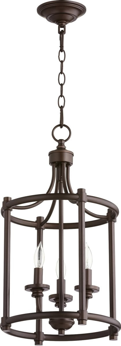 12W Rossington 3-Light Entryway Chandelier in Oiled Bronze - Elegant Foyer & Hallway Lighting Fixture for Home Decor