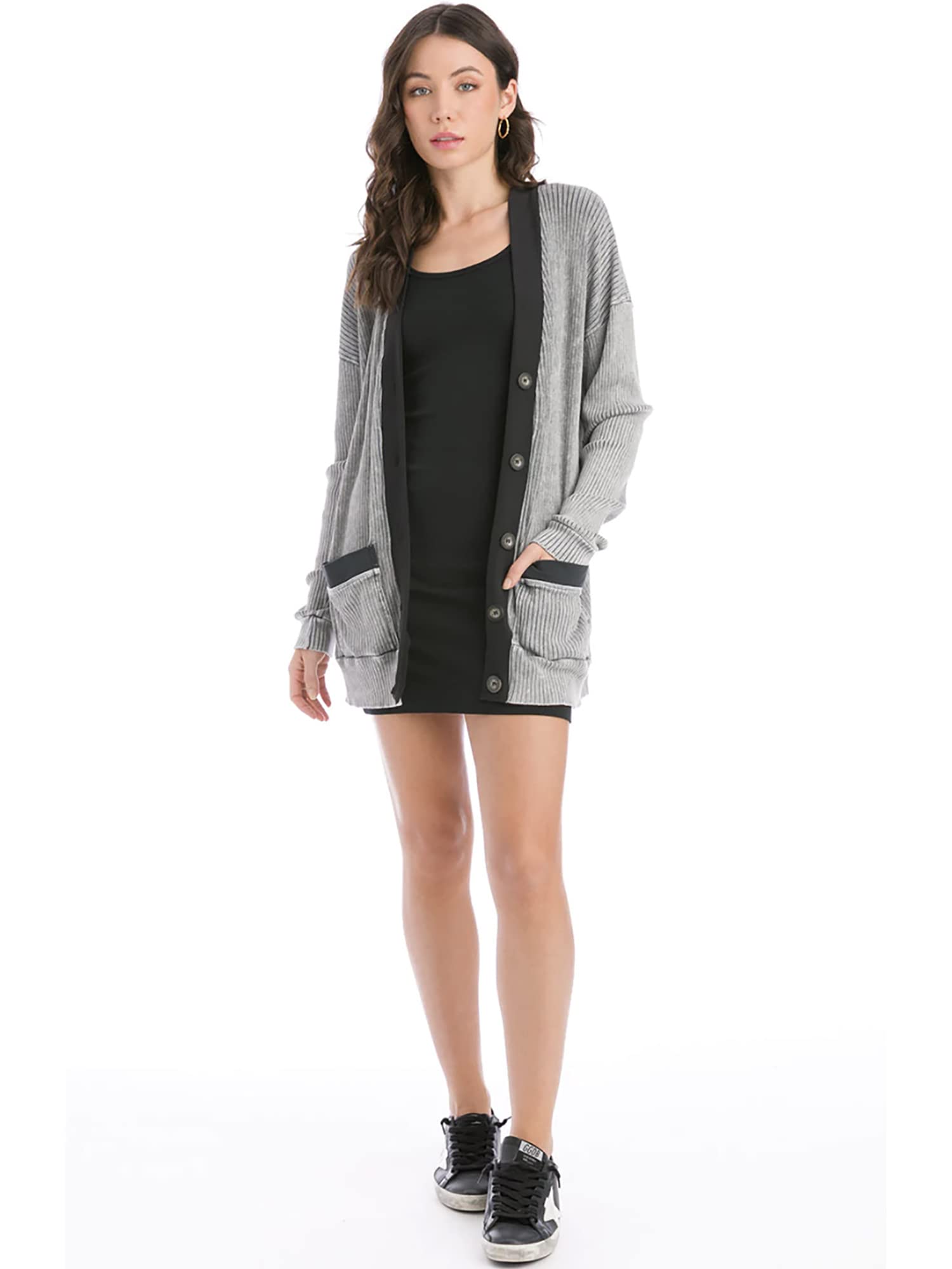 Women's Oversized Ribbed Cardigan - Soft & Cozy Wide Knit Sweater for Casual Wear, Lounge & Fall Outfits | Style CMR-24