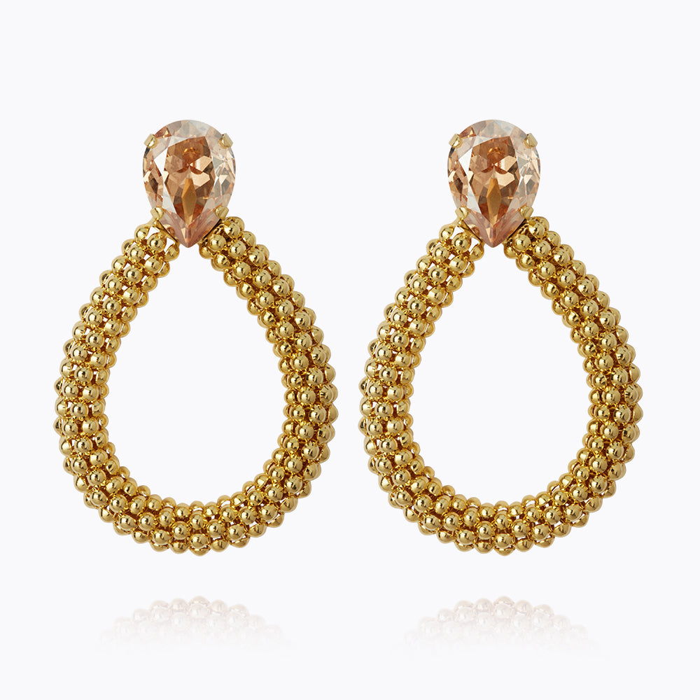 Classic Golden Shadow Rope Earrings for Women - Elegant Boho Jewelry for Everyday Wear & Special Occasions