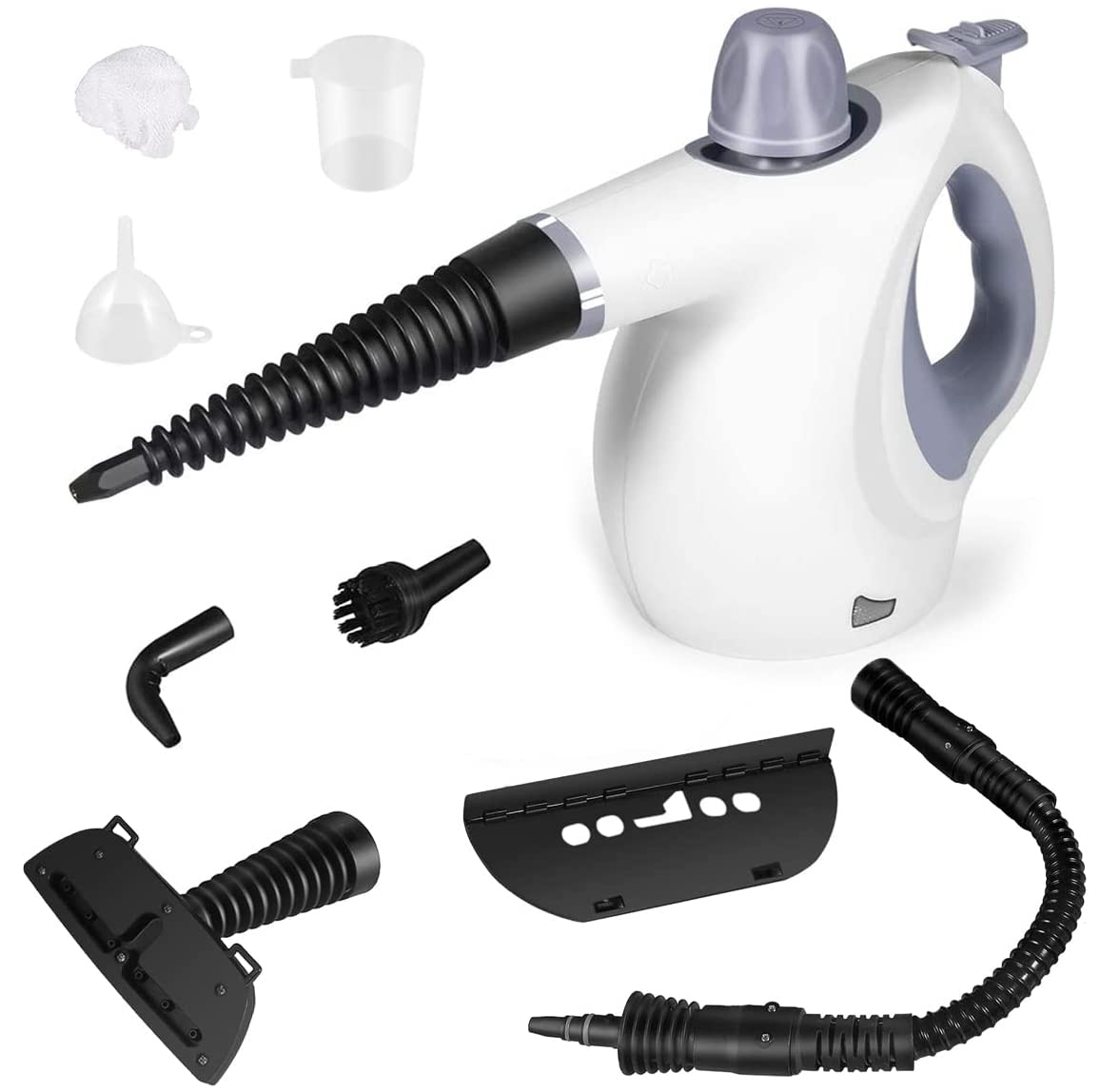 Logkern Handheld Pressurized Steam Cleaner - Multi-Surface Steamer for Kitchen, Bathroom, Windows, Car Seat & Sofa | 9-Piece Accessories | Chemical-Free Deep Cleaning | Perfect for Home, Office & Auto Detailing
