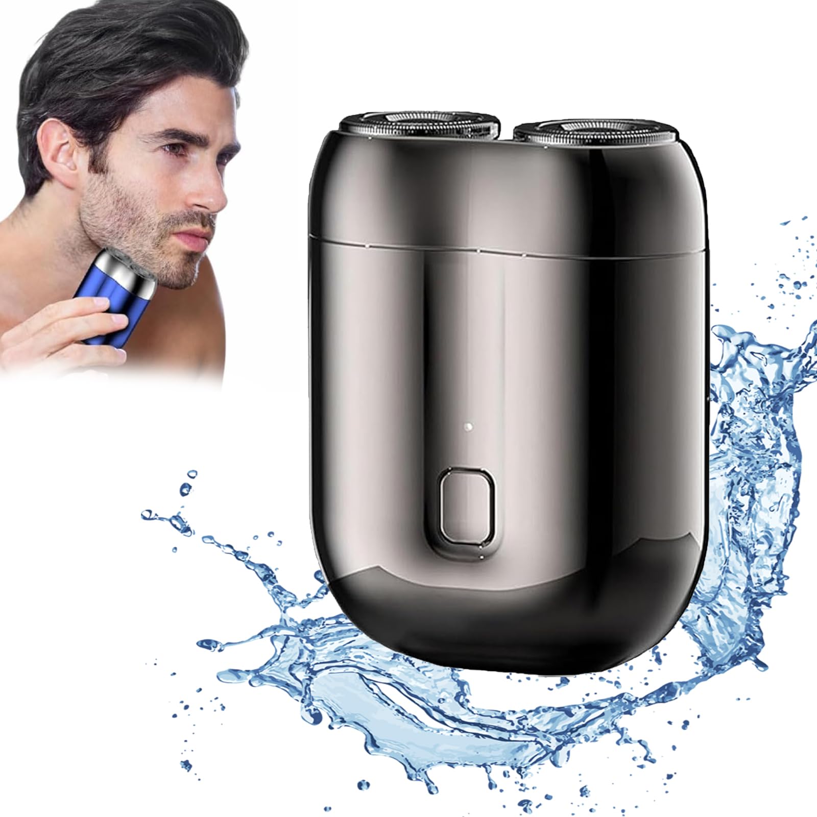 Peonly Mini Dual Head Electric Shaver - Portable Rechargeable Hair Trimmer for Men & Women - Perfect for Travel, Gym, and Quick Grooming at Home
