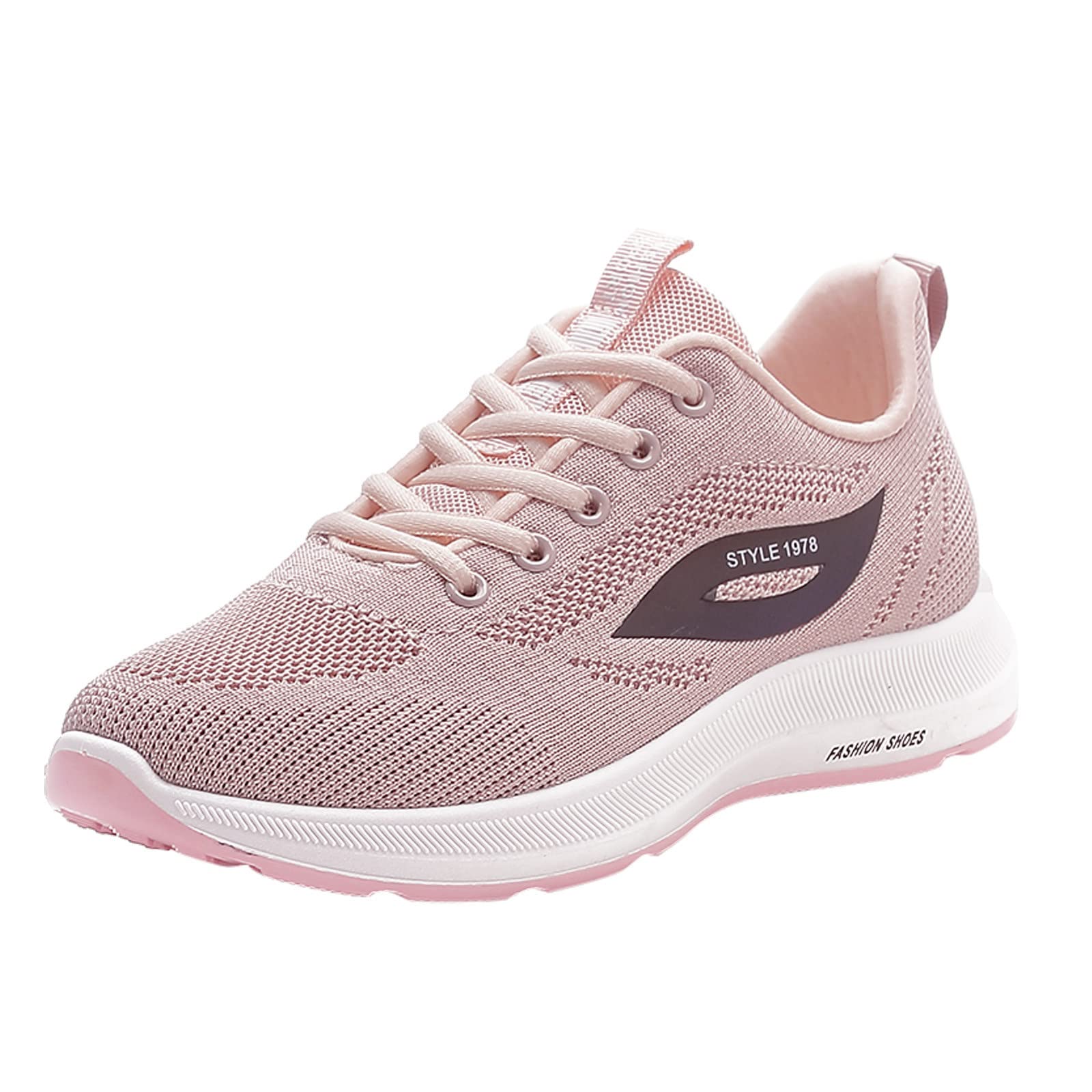 Women's Breathable Mesh Running Shoes - Lightweight Athletic Tennis Walking Sneakers for Women | Comfortable Casual Summer Sport Shoes (Pink, Size 7.5) | Perfect for Jogging, Gym Workouts & Daily Wear