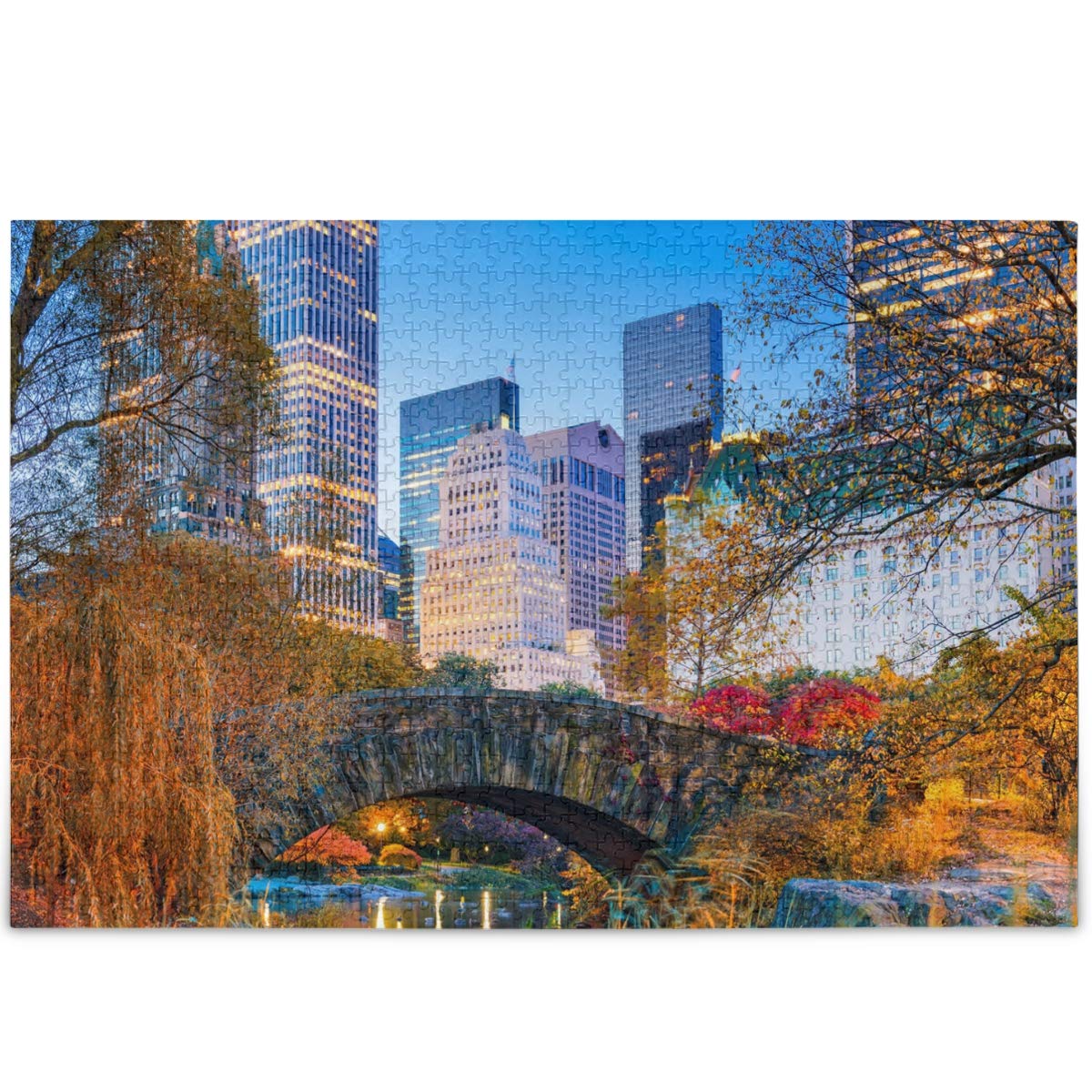 Oarencol Central Park Autumn New York 500-Piece Jigsaw Puzzle for Adults & Kids - Perfect for Family Game Night, Stress Relief & Home Decor