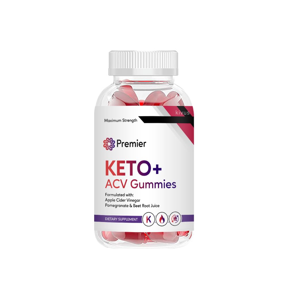 Kivus Premier Keto Gummies with Apple Cider Vinegar - 60 Count Sugar-Free Ketogenic Supplement for Weight Loss & Energy Boost - Perfect for Low-Carb Diet & On-the-Go Nutrition