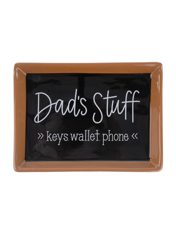 Personalized Dad's Gift - Engraved Trinket Tray for Keys, Coins & Jewelry | Perfect for Father's Day, Birthday & Anniversary Gifts | Desk Organizer for Home & Office